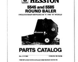 Hesston 700705499 Parts Book - 5545 / 5585 Round Baler