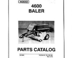 Hesston 700705552 Parts Book - 4600 Rectangular Baler