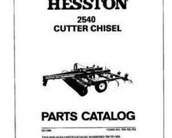 Hesston 700705753 Parts Book - 2540 Cutter Chisel (prior sn 00601, 1982-83)