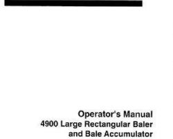 Hesston 700706973G Operator Manual - 4900 Square Baler (88 to 1510) / 4920 Accumulator (1988-92)