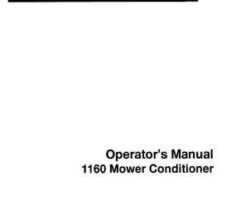 Hesston 700707046K Operator Manual - 1160 Mower Conditioner (center pivot)
