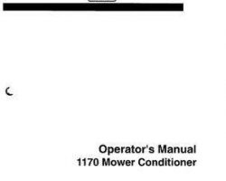 Hesston 700707048L Operator Manual - 1170 Mower Conditioner (center pivot, 1987-93)
