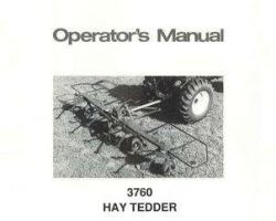 Hesston 700707370 Operator Manual - 3760 Hay Tedder