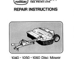 Hesston 700707726 Service Manual - 1040 / 1050 / 1060 Rotary Disc Mower Conditioner (1986)