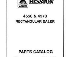 Hesston 700707859H Parts Book - 4550 / 4570 Rectangular Baler (early units, prior to HK64101)