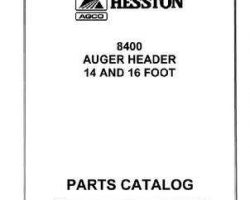 Hesston 700707868G Parts Book - 8400 Auger Header