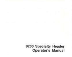Hesston 700708361 Operator Manual - 8200 Auger Header (1988)