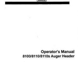 Hesston 700708496E Operator Manual - 8100 / 8110 / 8110S Auger Header (14 ft / 16 ft)