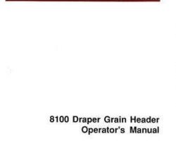 Hesston 700708500 Operator Manual - 8100 Draper Header (sn prior 310)
