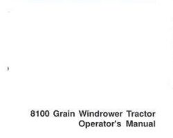 Hesston 700708512 Operator Manual - 8100 Windrower Tractor (prior sn 317)