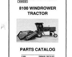 Hesston 700708879E Parts Book - 8100 Windrower Tractor