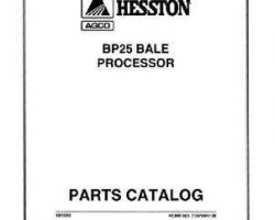 Hesston 700709110E Parts Book - BP25 Bale Processor