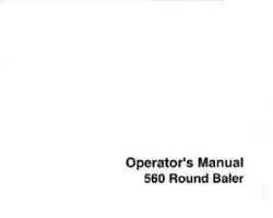 Hesston 700709197E Operator Manual - 560 Round Baler (sn 101 - 1964)
