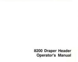Hesston 700709317 Operator Manual - 8200 Draper Head (eff sn 820D-00136)