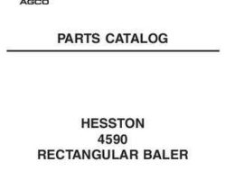 Hesston 700709772G Parts Book - 4590 Rectangular Baler