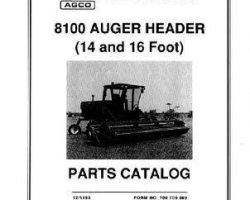 Hesston 700709869C Parts Book - 8100 / 8110 / 8110S Auger Header (14 ft / 16 ft)
