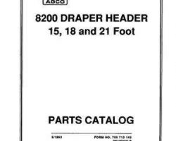 Hesston 700710143B Parts Book - 8200 Draper Head (eff sn 198)