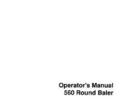 Hesston 700711099C Operator Manual - 560 Round Baler (eff sn 1965)