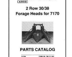 Hesston 700711685C Parts Book - FH2R30 Corn Head (2 row 30 / 38 inch)