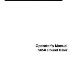 Hesston 700711786E Operator Manual - 565A Round Baler (automatic, prior sn 1071)