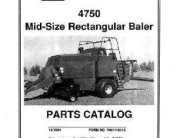 Hesston 700711801C Parts Book - 4750 Big Square Baler
