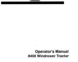 Hesston 700711909D Operator Manual - 8400 Windrower Tractor (Cummins, sn 840T-1021 to 1704)