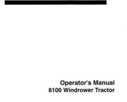 Hesston 700712045C Operator Manual - 8100 Windrower Tractor (Cummins, eff sn 719 - 1195)