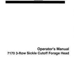 Hesston 700712144C Operator Manual - 7170 3 Row Head (sickle cutoff)