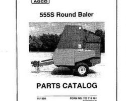 Hesston 700712461E Parts Book - 555S Round Baler (1991-92)