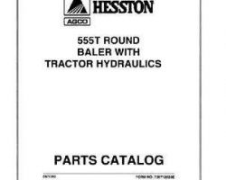 Hesston 700712628E Parts Book - 555T Round Baler (4 ft, 1991-95)