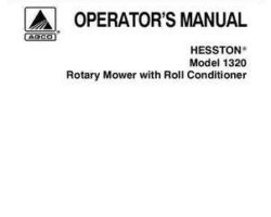 Hesston 700712671K Operator Manual - 1320 Mower Conditioner