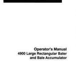 Hesston 700712842F Operator Manual - 4900 Big Square Baler (eff sn 1511)