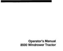Hesston 700713441F Operator Manual - 8500 Windrower Tractor (1995)