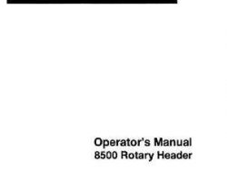 Hesston 700713447D Operator Manual - 8500 Rotary Auger Header (1996)