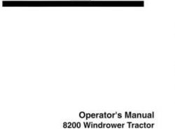 Hesston 700713674C Operator Manual - 8200 Windrower Tractor (eff sn 1492)