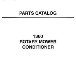 Hesston 700714176C Parts Book - 1360 Rotary Mower Conditioner (1995)