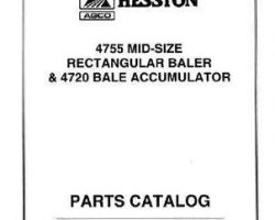 Hesston 700714197E Parts Catalog Manual - 4720 Accumulator / 4755 Big Square Baler