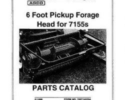 Hesston 700714225 Parts Book - 7155S Forage Harvester (6 ft pick-up head, eff sn 8600)