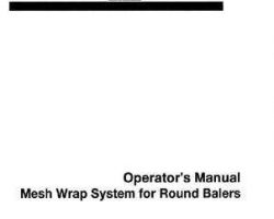 Hesston 700714250C Operator Manual - 555T / 560 / 565A / 565T Round Baler (mesh wrap attach, early sn)