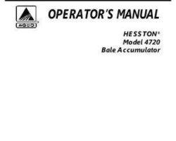 Hesston 700715907E Operator Manual - 4720 Accumulator