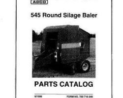 Hesston 700716040C Parts Book - 545 Round Baler