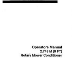 Hesston 700716234C Operator Manual - A1320 Rotary Mower Conditioner (9 ft, export)