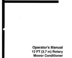 Hesston 700716502F Operator Manual - A1340 Rotary Mower Conditioner (12 ft, export)