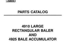 Hesston 700716754F Parts Book - 4910 Big Square Baler / 4925 Bale Accumulator