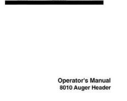 Hesston 700716821E Operator Manual - 8010 Auger Header (12 ft & 14 ft)