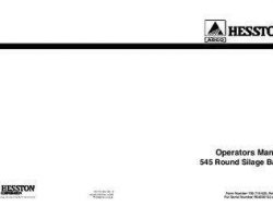 Hesston 700716925B Operator Manual - 545 Round Baler (eff sn 152)
