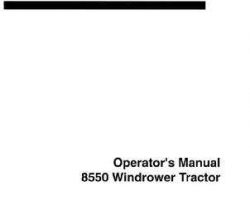 Hesston 700717409B Operator Manual - 8550 Windrower Tractor