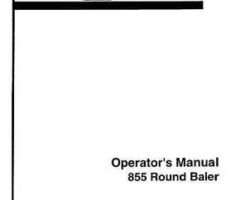 Hesston 700717739C Operator Manual - 855 / 855A Round Baler (Class 3) (5 x 5)
