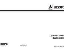 Hesston 700717741C Operator Manual - 856 Round Baler (Class 3, 5 x 6)