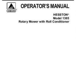 Hesston 700718414F Operator Manual - 1365 Rotary Mower with Condtioner Roll (Pull-Type)